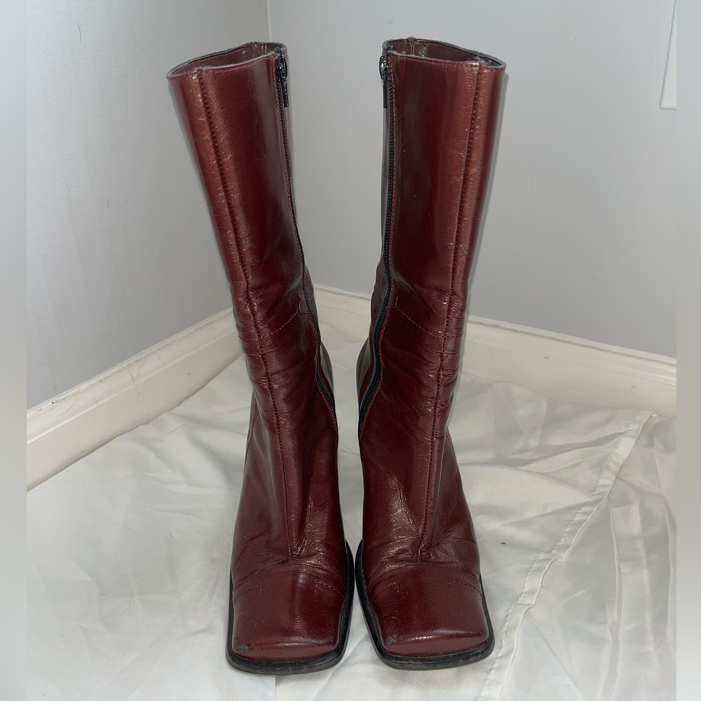 Vintage Donna Piu Red Leather Boots - Picture 3 of 8